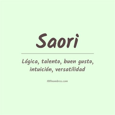 saori significado|Saori